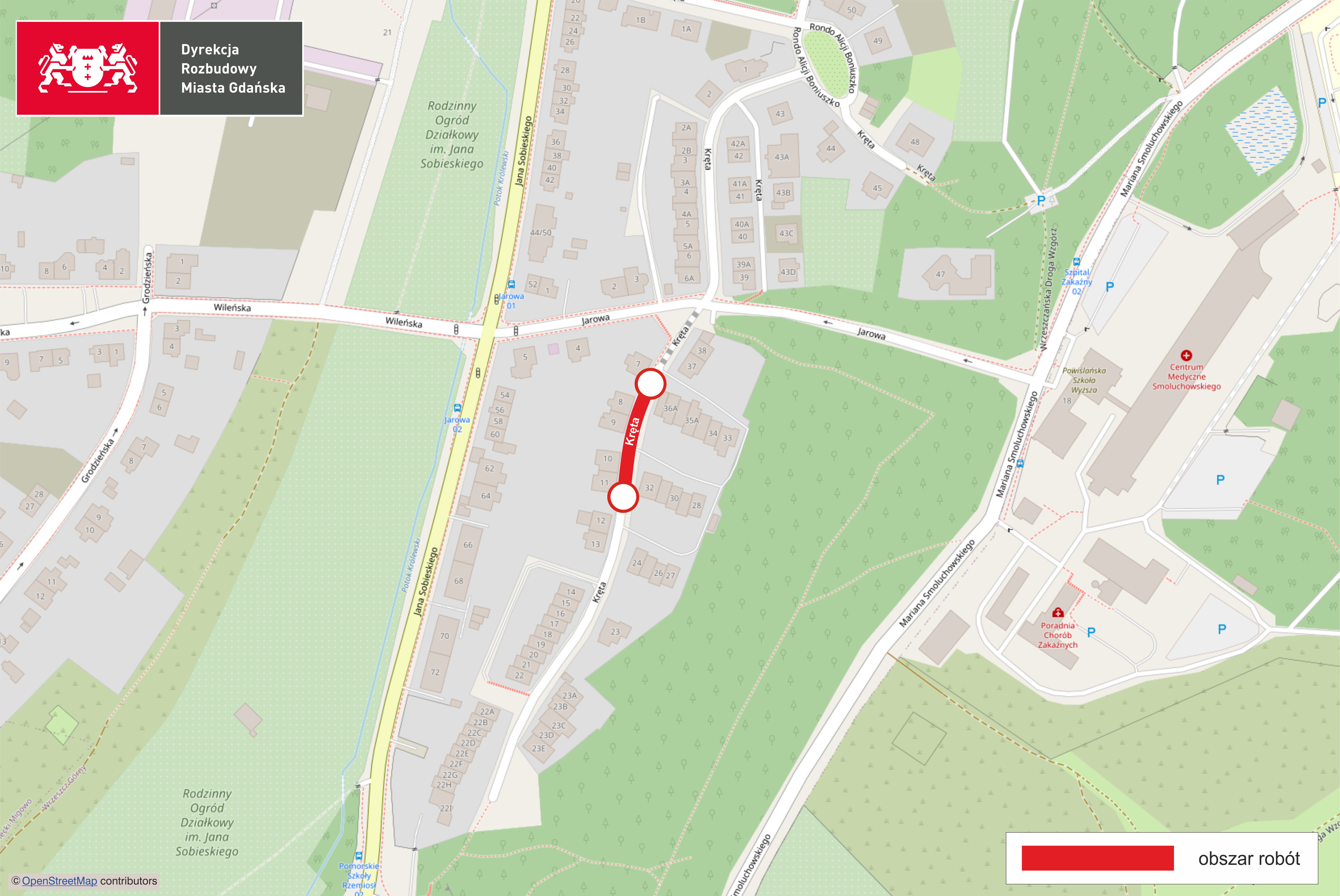 Mapa Kręta 14 X 2025