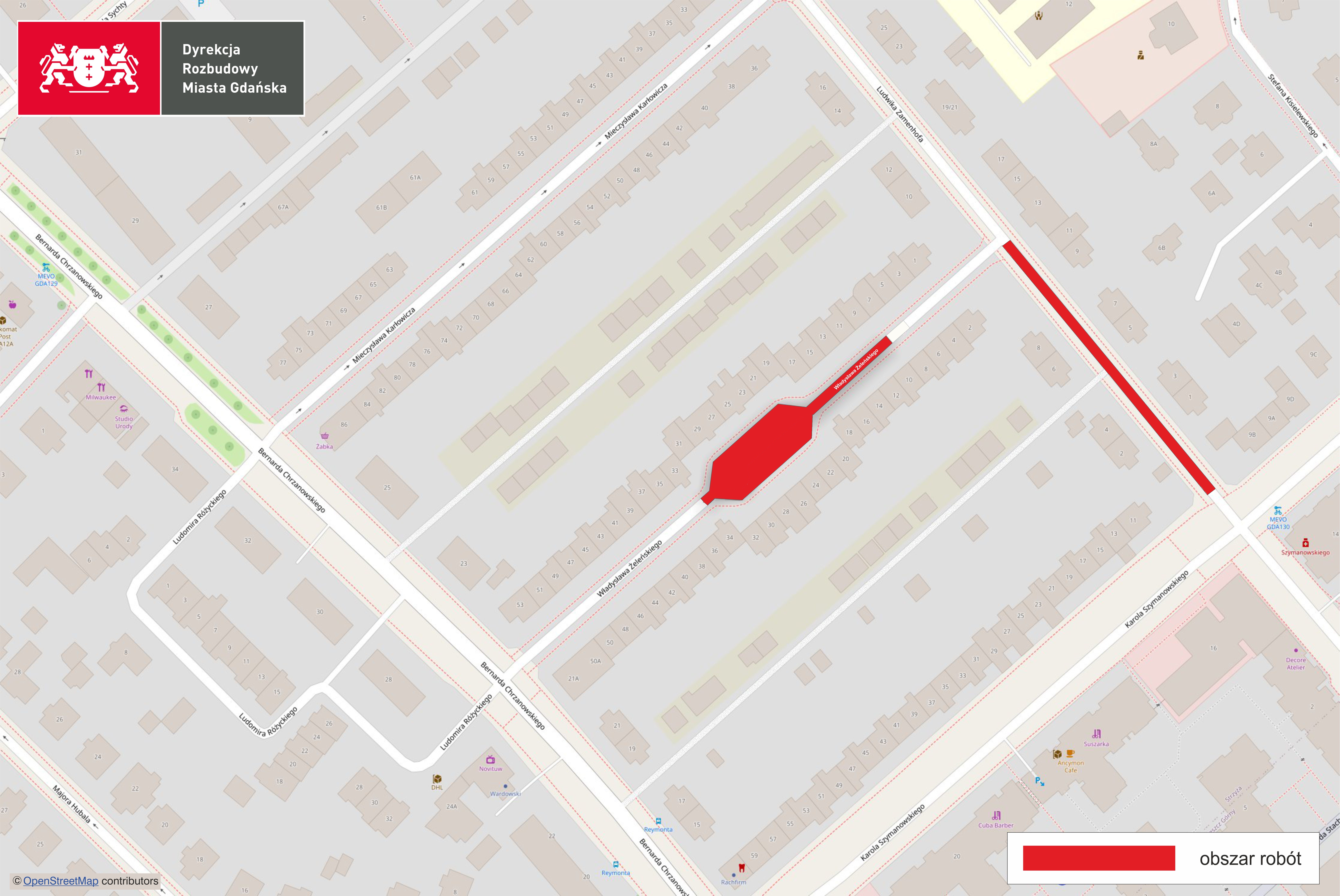 Zamenhofa Żeleńskiego od 23 i 24 czerwca