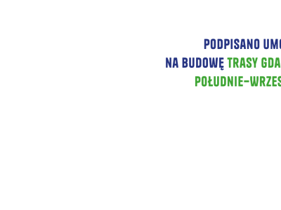 Podpisano umowę na budowę trasy Gdańsk Południe–Wrzeszcz