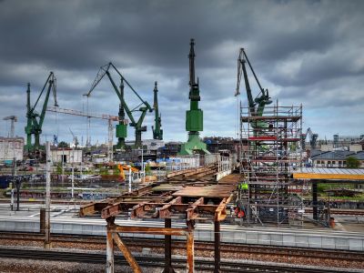 Ruszyła rozbiórka kładki nad przystankiem SKM Gdańsk-Stocznia
